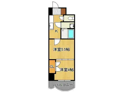 ロイヤルマジェスティ(2K/13階)の間取り写真