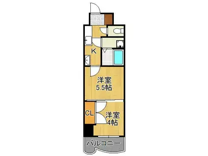 ロイヤルマジェスティ(2K/15階)の間取り写真