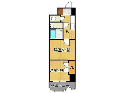 ロイヤルマジェスティ(2K/8階)の間取り写真