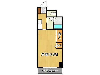 SKハイツ(1K/8階)の間取り写真