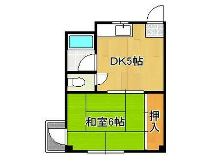 井 ビル(1DK/4階)の間取り写真