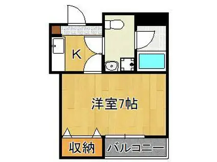 FACE12(1K/1階)の間取り写真