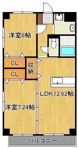 パティナ足立(2LDK/2階)の間取り写真