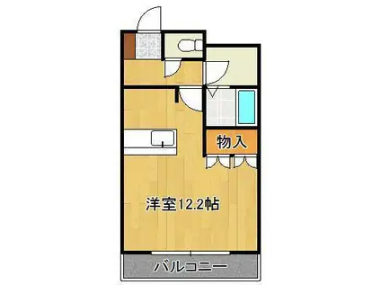ミレニアムハイツ熊本(1K/2階)の間取り写真