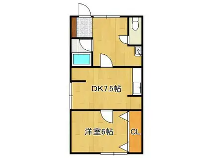 コーポMC(1DK/1階)の間取り写真