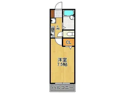 ISHIGAKI.BLD(1K/1階)の間取り写真