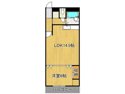 山内グリーンパレス501号(1LDK/5階)の間取り写真