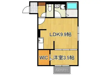 DROOM熊本(1LDK/2階)の間取り写真