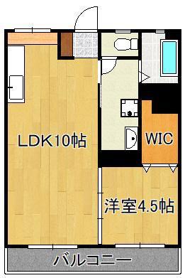 第一白石ビル(1LDK/4階)の間取り写真