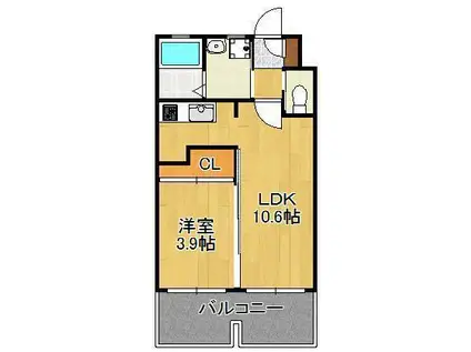 プラチナスタイル(1LDK/3階)の間取り写真