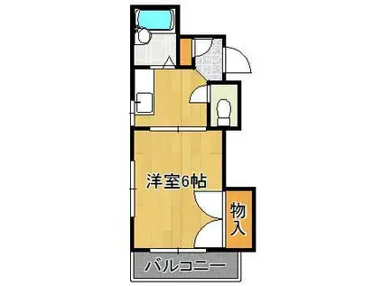 朝日ハイツ(1K/4階)の間取り写真