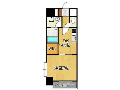 サンルーヴル(1DK/10階)の間取り写真