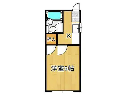 ヤングハイツ8(1K/1階)の間取り写真