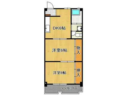 渡辺興産ビル(2K/5階)の間取り写真