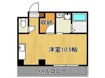 寿山ビル(ワンルーム/3階)の間取り写真