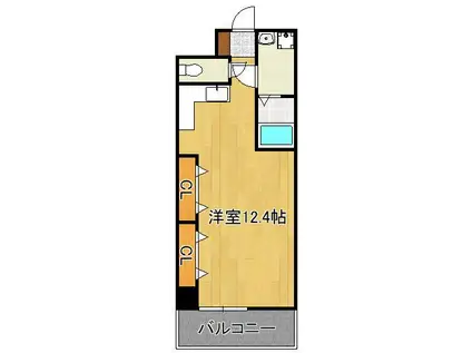 寿山ビル(ワンルーム/4階)の間取り写真