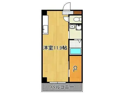 寿山ビル(ワンルーム/2階)の間取り写真