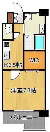 アクシオ三萩野(1K/5階)の間取り写真