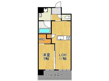 サンシャイン・キャナル小倉(1LDK/12階)の間取り写真