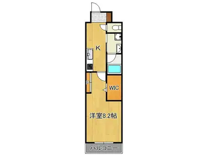 サンシャイン・キャナル小倉(1K/2階)の間取り写真