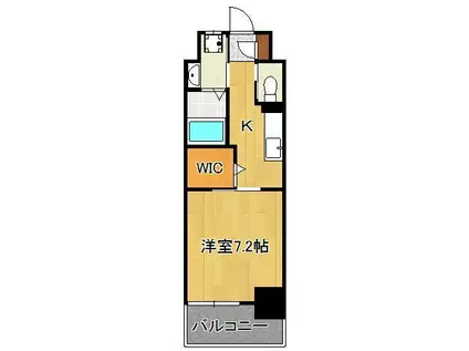 ウィングス重住(1K/9階)の間取り写真