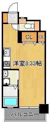 内山足立ビル(ワンルーム/4階)の間取り写真