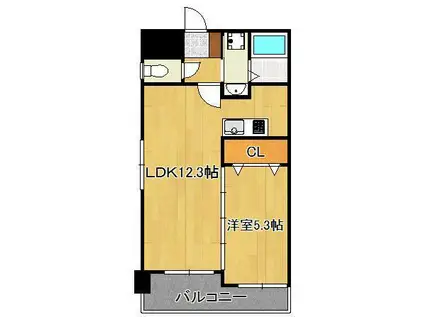 VOLUME.5(1LDK/3階)の間取り写真