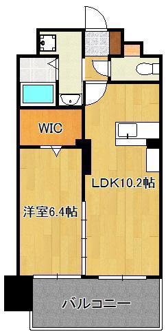 グランヒルズ三萩野(1LDK/2階)の間取り写真
