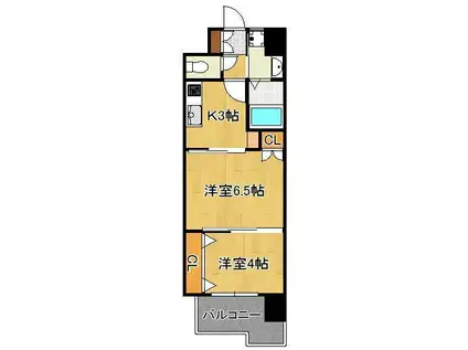 REGARIA KOKURAKITA CENTER PLACE(2K/10階)の間取り写真