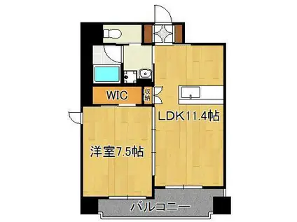 シャーメゾンステージ片野(1LDK/3階)の間取り写真