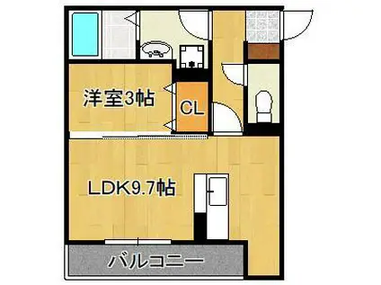 ザ・レジデンスBONJONO イースト(1LDK/1階)の間取り写真