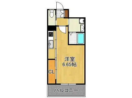 GALA PLATINUM COURT(ワンルーム/2階)の間取り写真