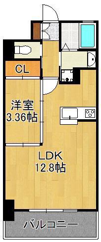 GALA PLATINUM COURT(1LDK/4階)の間取り写真