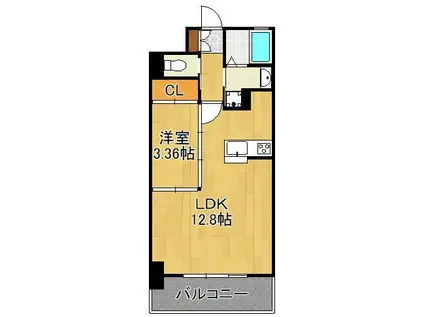 GALA PLATINUM COURT(1LDK/8階)の間取り写真