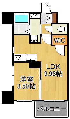 GALA PLATINUM COURT(1LDK/8階)の間取り写真