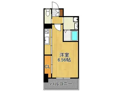 GALA PLATINUM COURT(ワンルーム/4階)の間取り写真