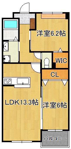 アル・ソーレ(2LDK/5階)の間取り写真