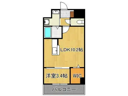 エンラージ・タワー(1LDK/7階)の間取り写真