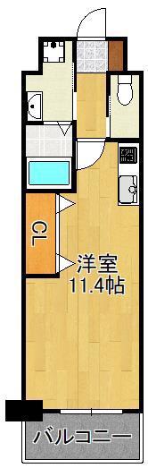 エルザグランツ黄金(ワンルーム/5階)の間取り写真
