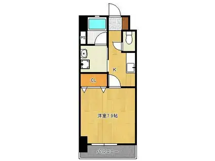 内山神岳ビル(1K/2階)の間取り写真