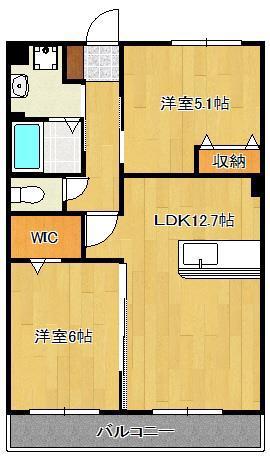 CITRUS TREE(2LDK/1階)の間取り写真