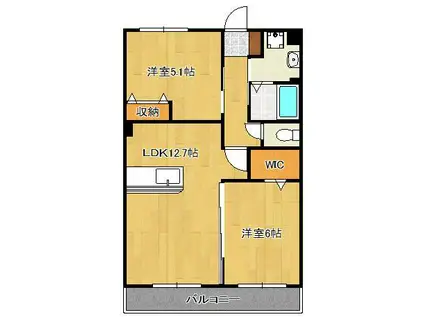 CITRUS TREE(2LDK/5階)の間取り写真