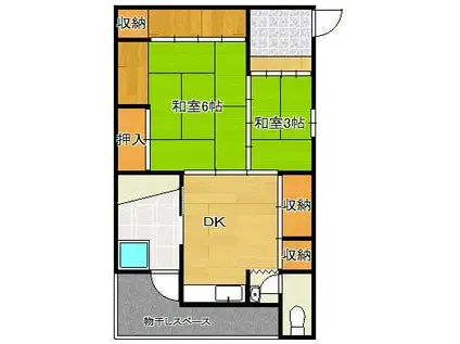 北九州高速鉄道 旦過駅 徒歩22分 1階建 築30年(2DK)の間取り写真