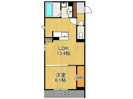 D-ROOM貴船(1LDK/2階)の間取り写真