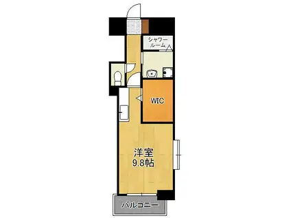 BRELIA MIHAGINO (ワンルーム/3階)の間取り写真