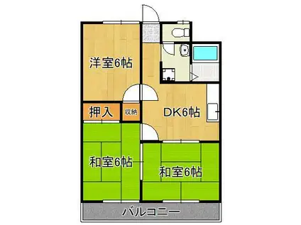 エスポワール21(3DK/3階)の間取り写真