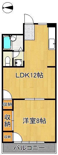 AVANZARE(1LDK/1階)の間取り写真