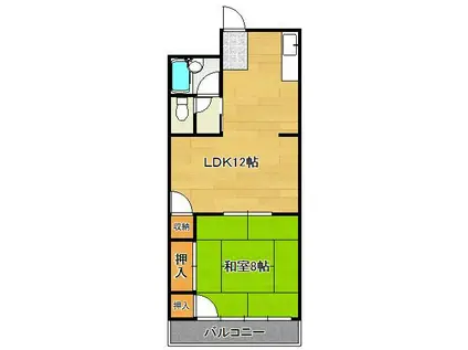 AVANZARE(1LDK/2階)の間取り写真