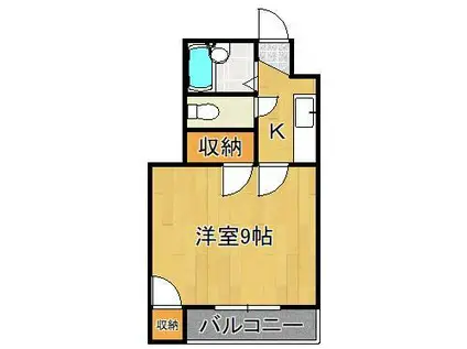 第一サンピア(1K/2階)の間取り写真