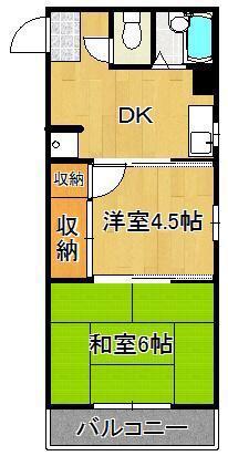第三サンピア(2K/6階)の間取り写真